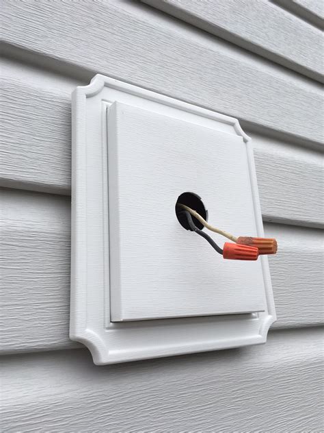 how to attach junction box to wood siding|outdoor lighting outlet junction box.